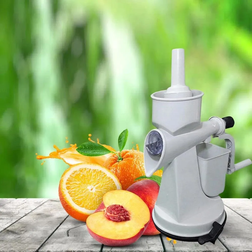 0142 Plastic Manual Citrus Juicer with Waste collector & Vaccum locking system