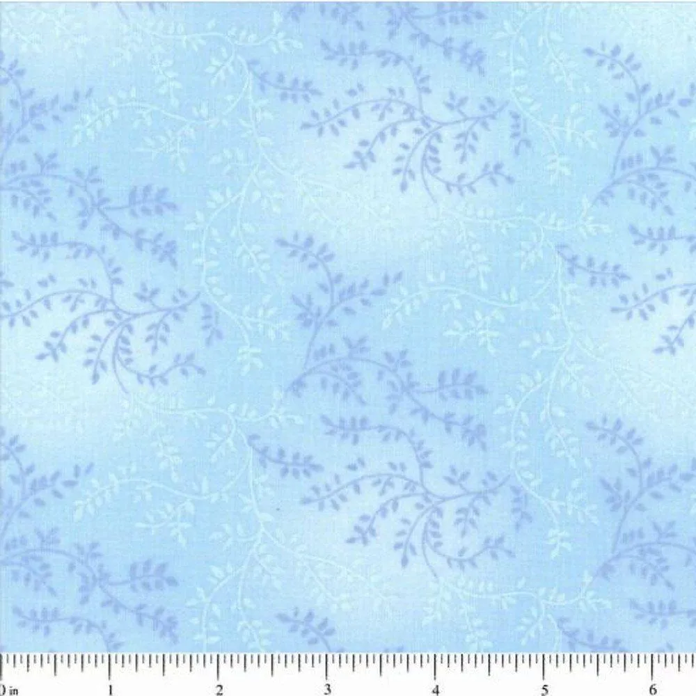 108" Vine Quilt Backing Fabric - Blue