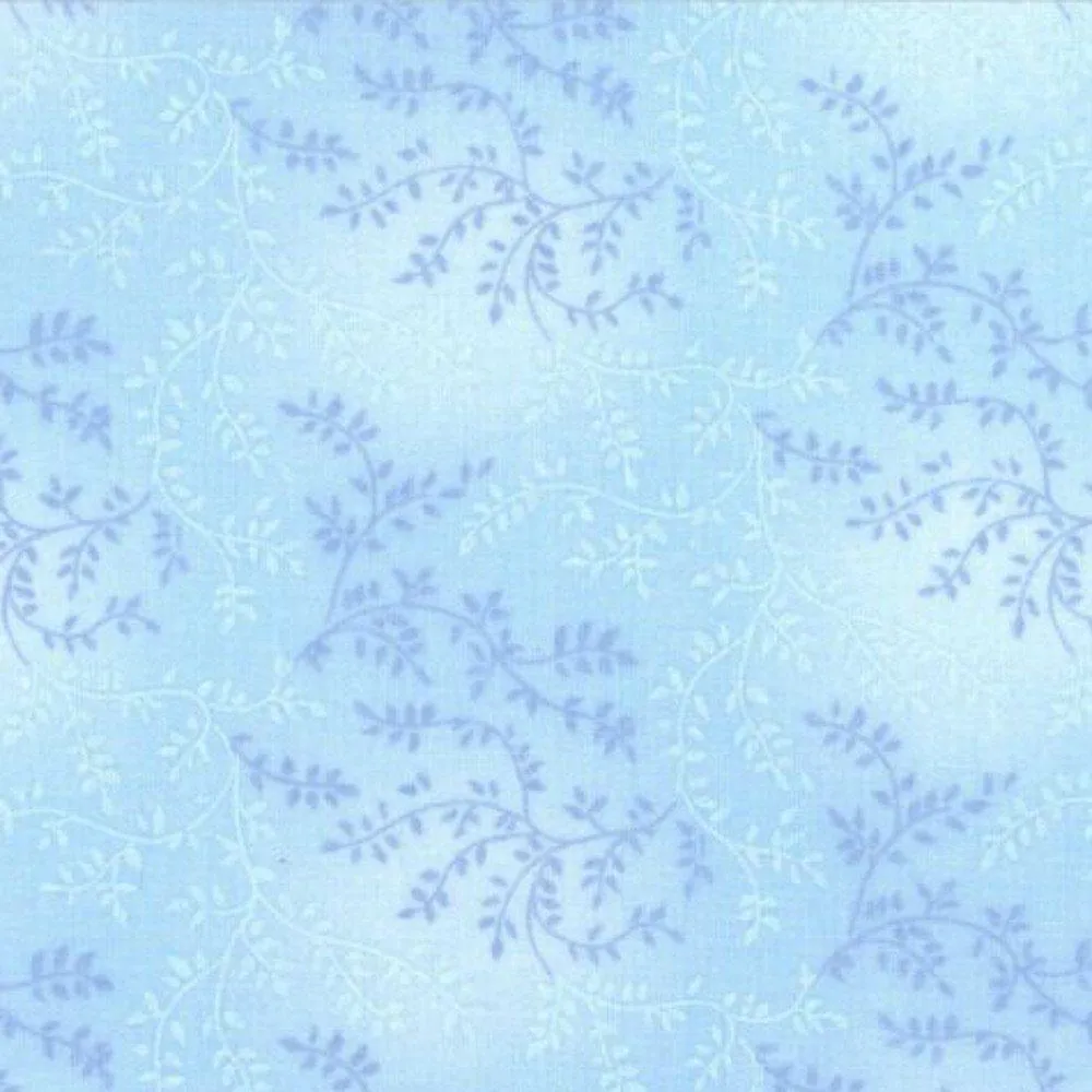 108" Vine Quilt Backing Fabric - Blue