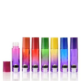 10ml Chakra Ombre Glass Roller Bottle (7 pack)