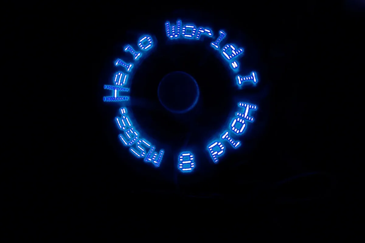 12" USB LED Fan Blue