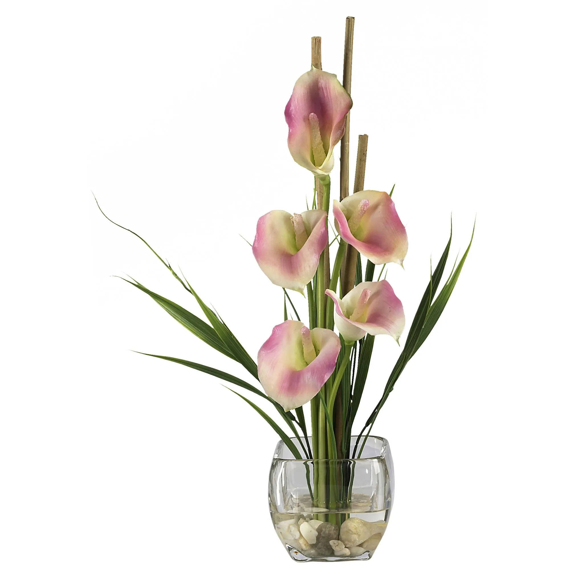 18" Artificial Calla Lily Flower In Vase - Low Maintenance, Life-Like & Vibrant Silk Flowers For Busy People.