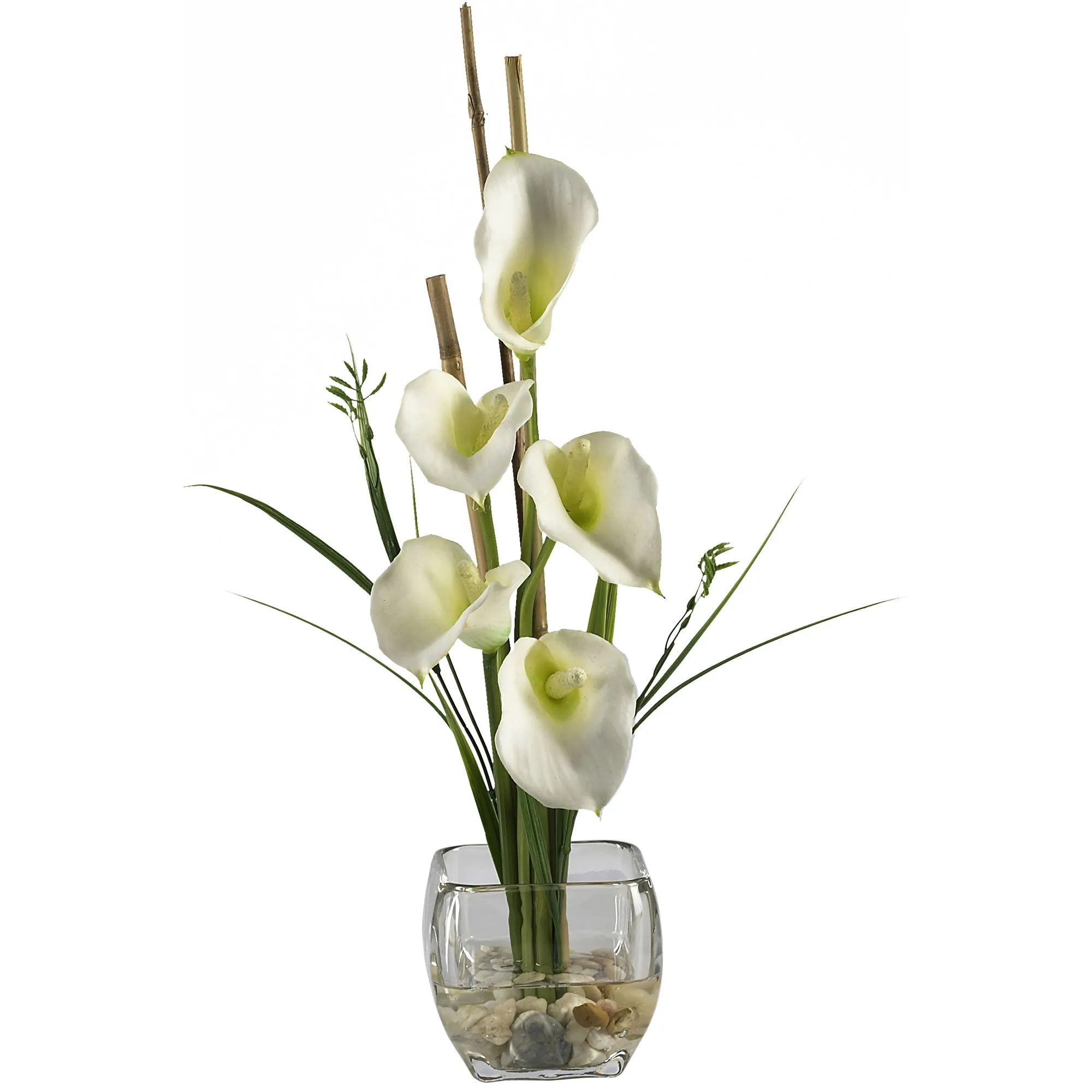 18" Artificial Calla Lily Flower In Vase - Low Maintenance, Life-Like & Vibrant Silk Flowers For Busy People.