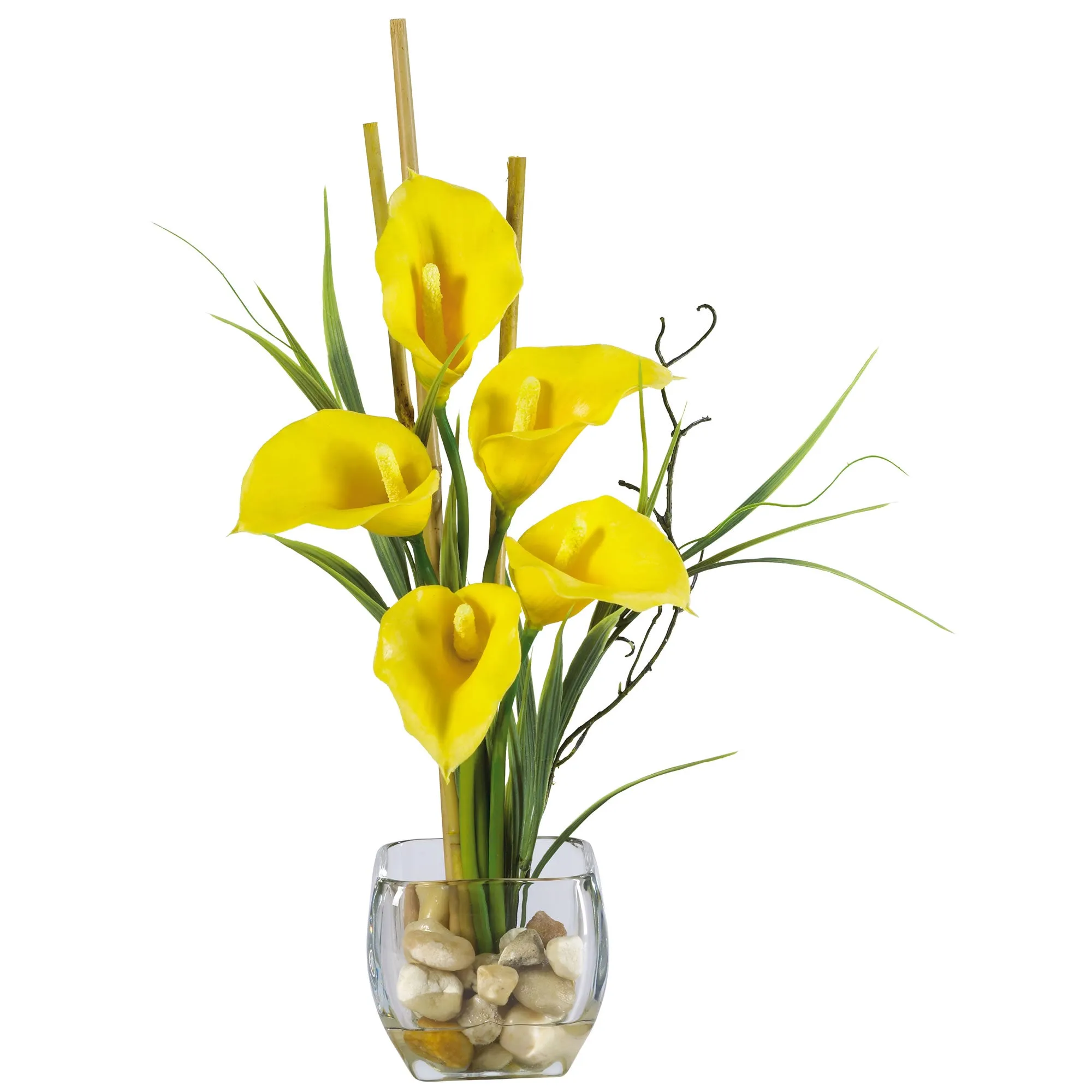 18" Artificial Calla Lily Flower In Vase - Low Maintenance, Life-Like & Vibrant Silk Flowers For Busy People.