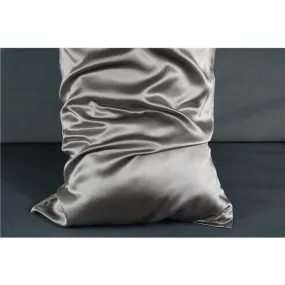 19 Momme silk pillowcase - Queen - Hidden Zip - Middle Grey