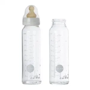 2 Pack Large (240ml) Glass Feeding Bottles by Hevea