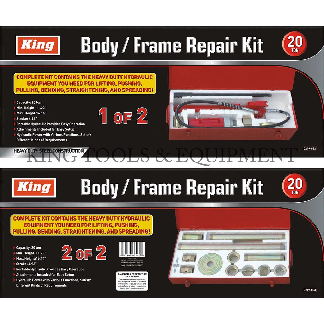 20 Ton Hydraulic BODY FRAME REPAIR KIT - 0249-0