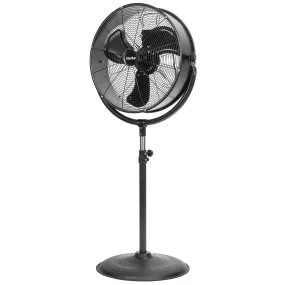 20" Pedestal Fan Adjustable 3-Speed Control Standing Fan Floor Shop Garage Black