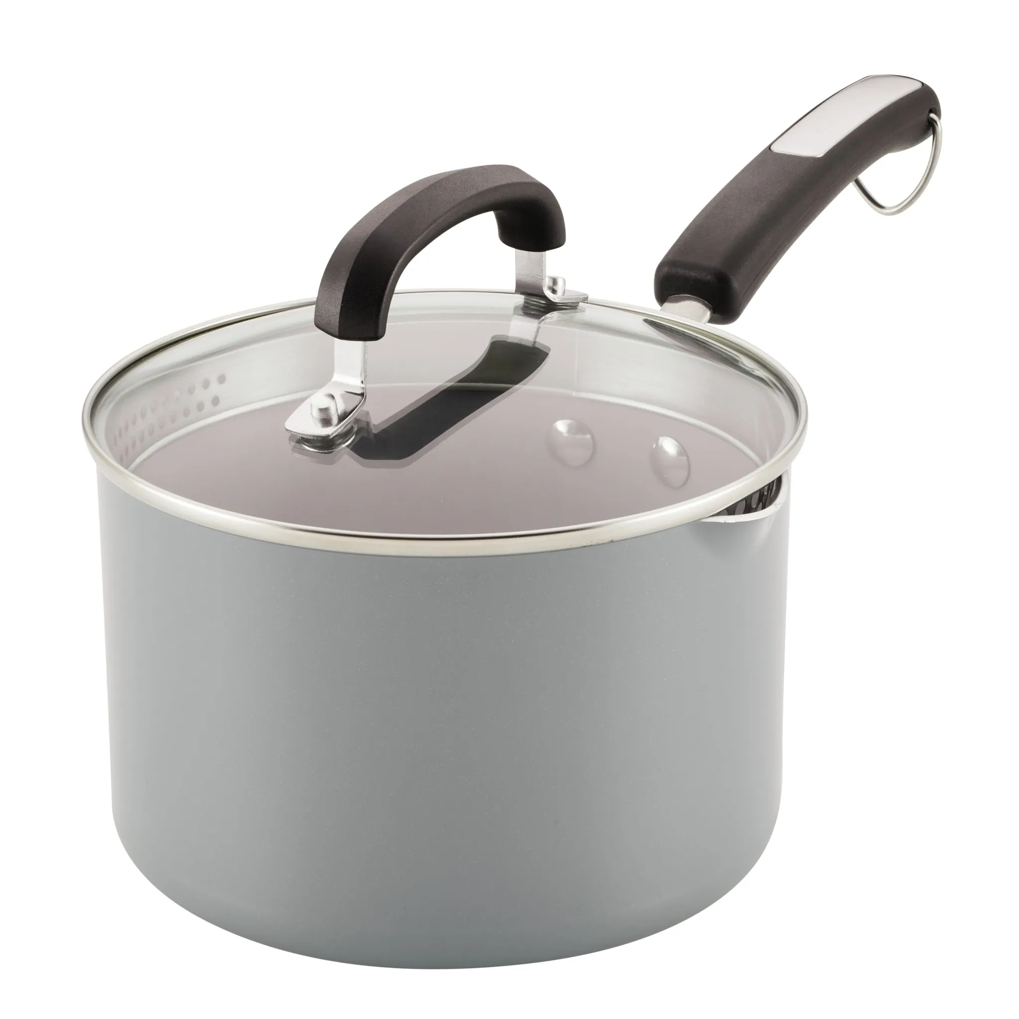 3-Quart Recycled Aluminum Nonstick Straining Saucepan