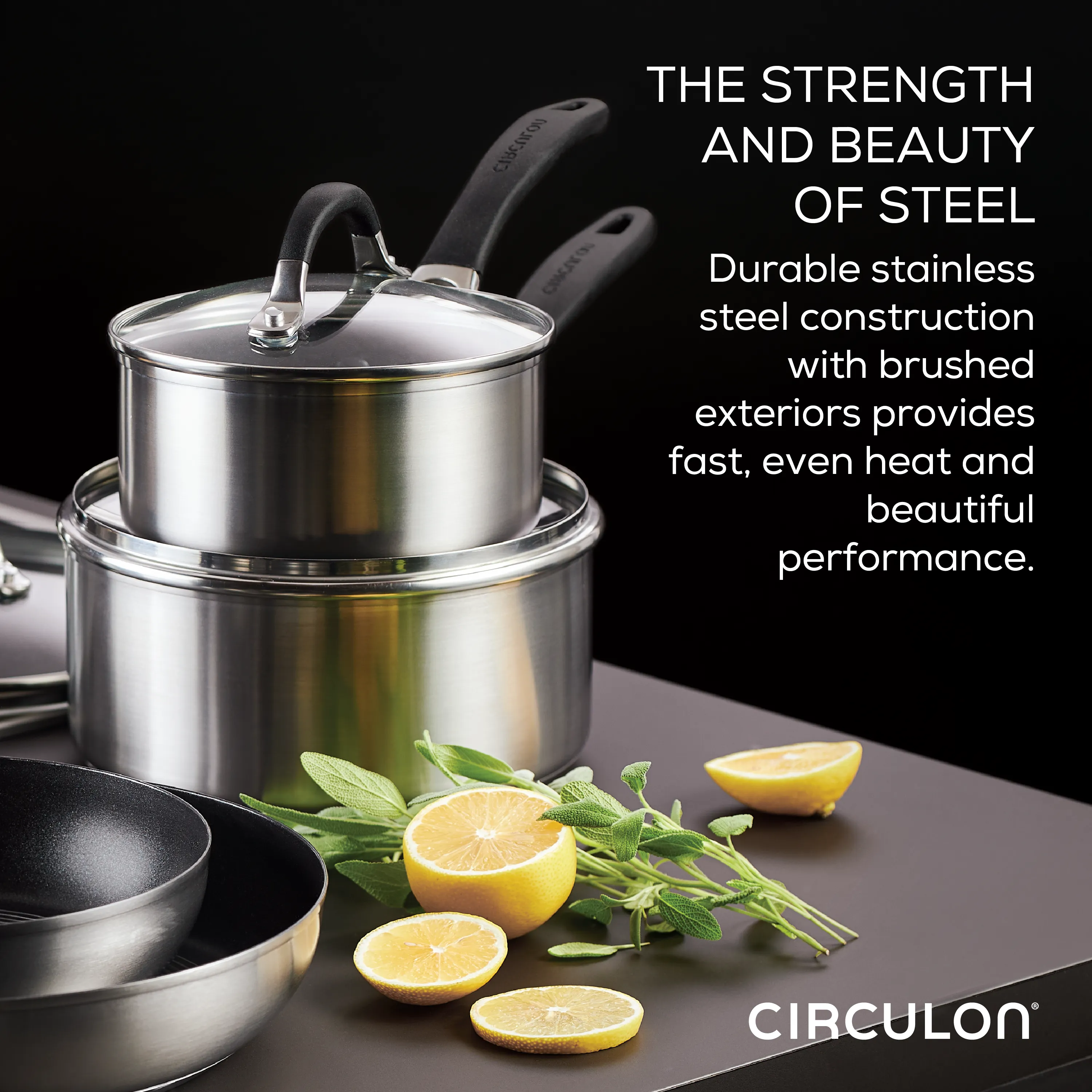 3-Quart Stainless Steel and Hybrid Nonstick Straining Saucepan