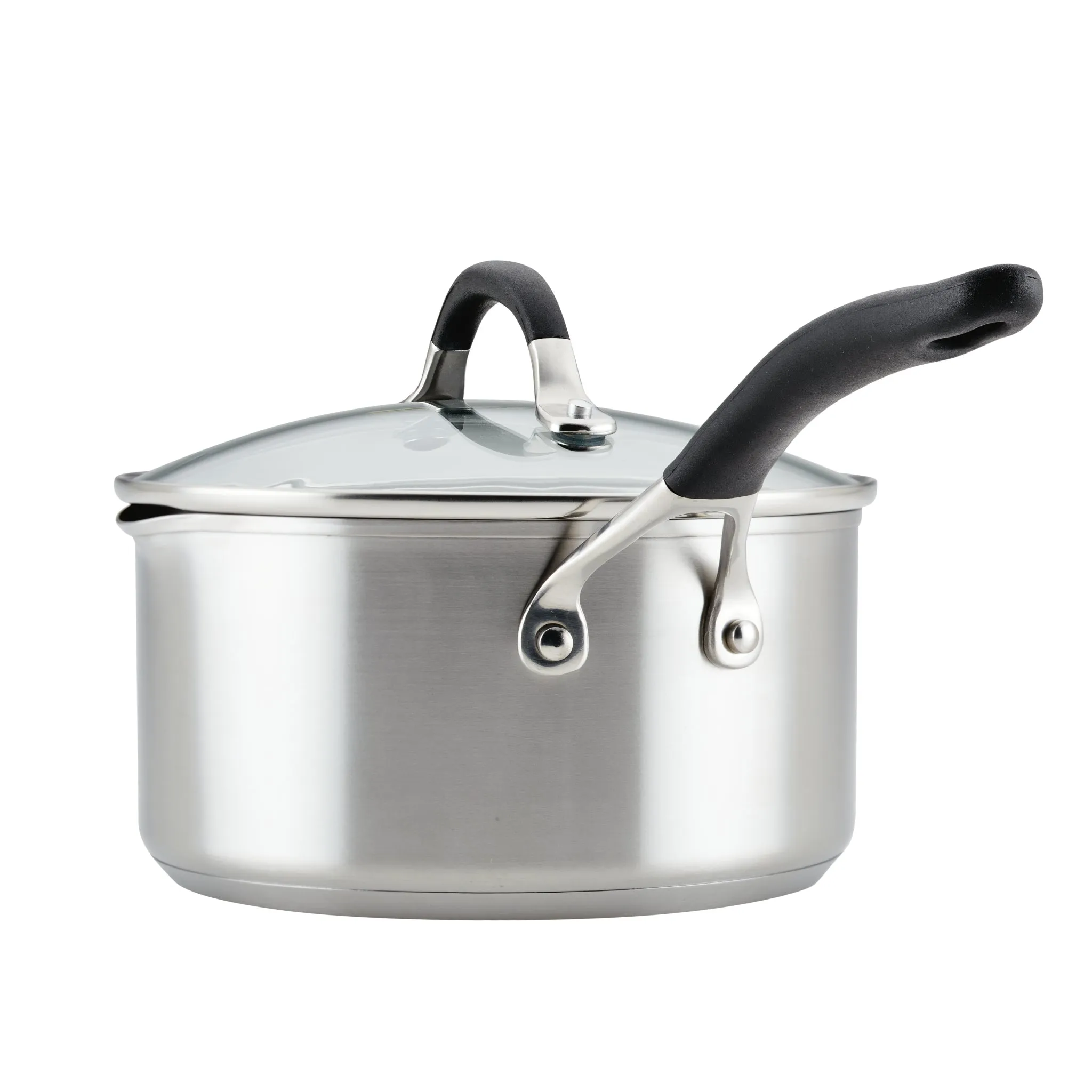 3-Quart Stainless Steel and Hybrid Nonstick Straining Saucepan