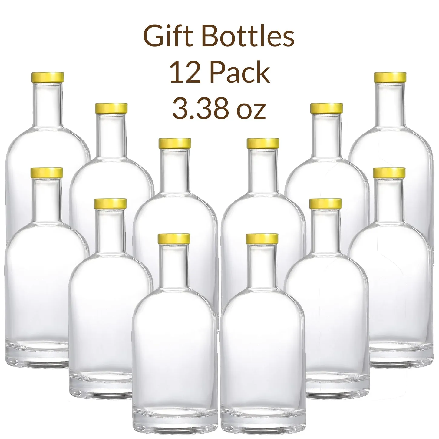 3.38 OZ Premium Glass Cork Top Bottle for Gifting Vanilla Extract with Label 100 ml