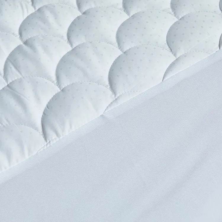 350 Thread Count Polyester-Filled Damask Dot Full Mattress Pad