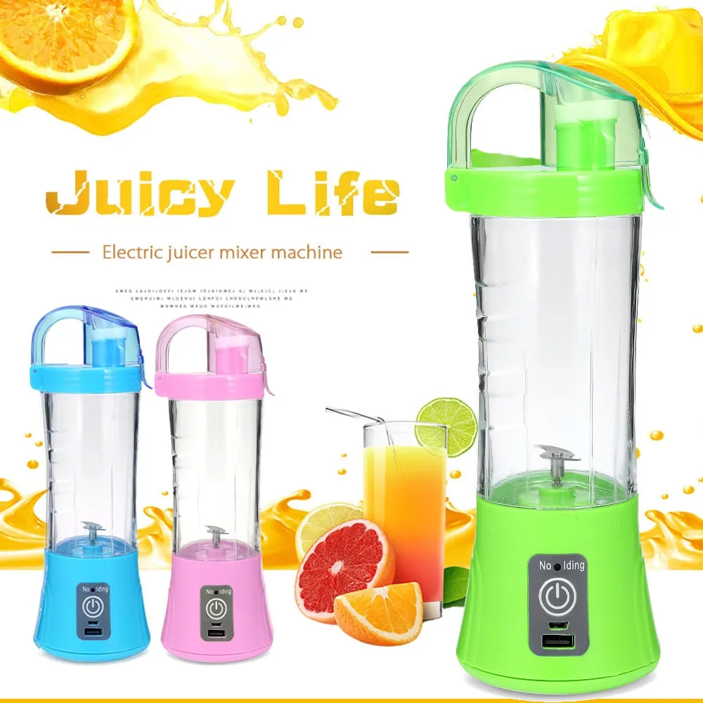 400ml Portable Blender Rechargeable Automatic Vegetable Fruit Juice Maker Cup Mixer Bottle