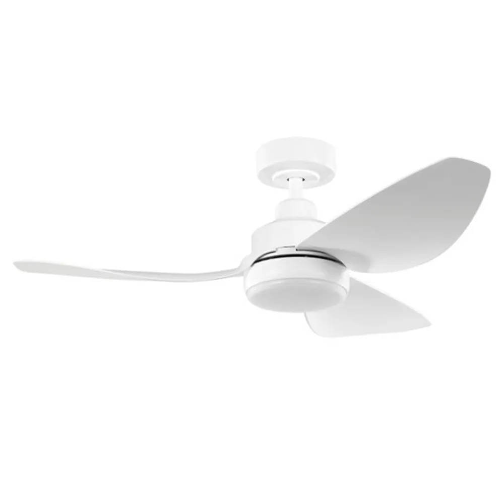 42" Torquay DC Ceiling Fan with LED Light CCT 20w in White, Black or Oil-Rubbed Bronze