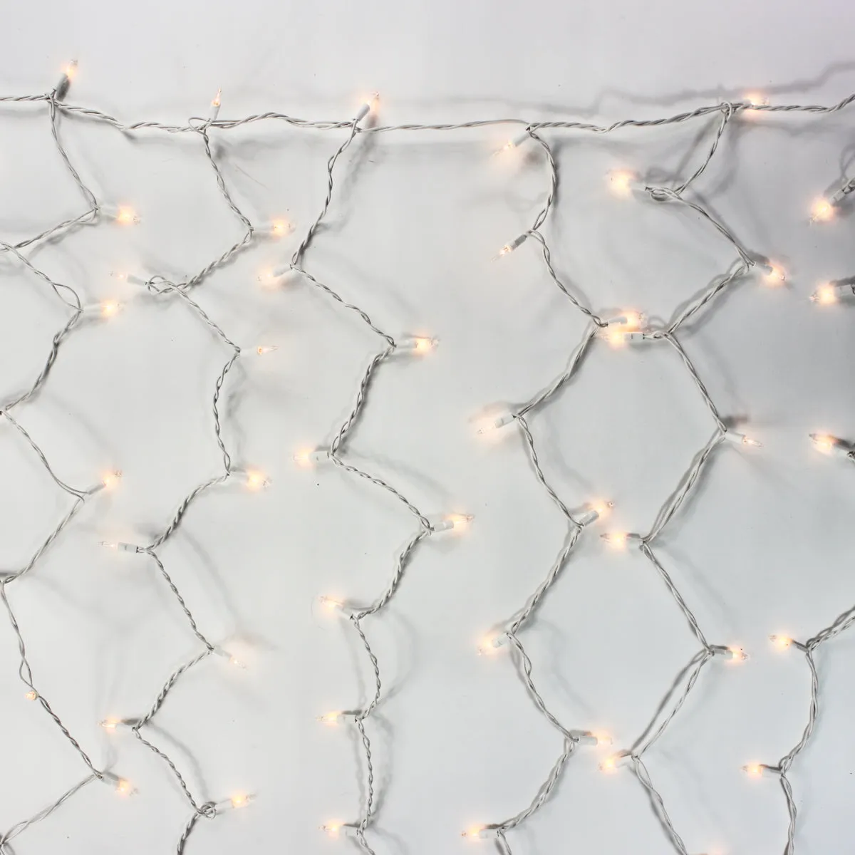 6-Foot Glass Curtain Lights Clear Bulbs White Wire