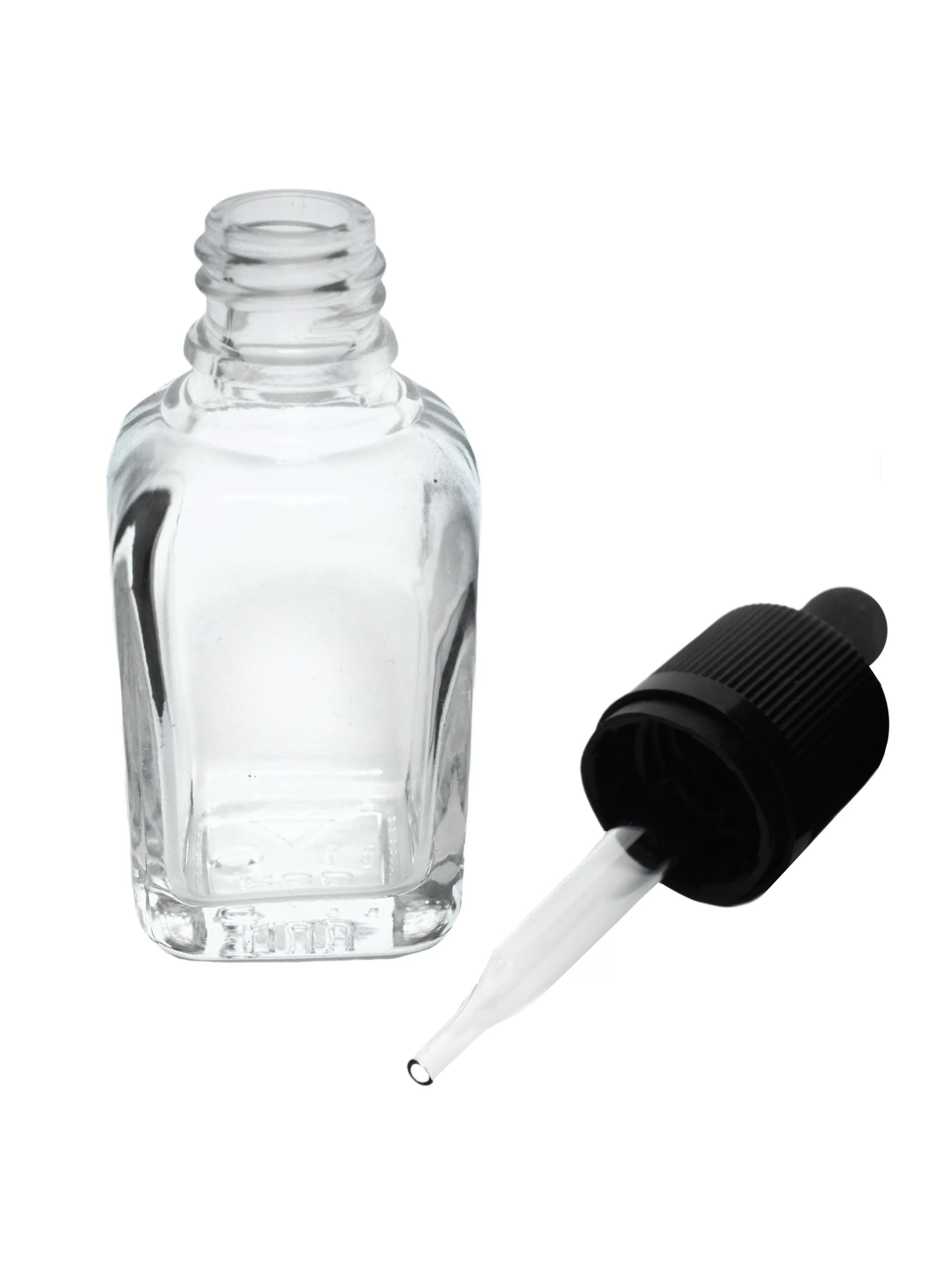 6PK Heavy Duty Barnes Dropping Bottles, 30ml (1oz) - Screw Cap with 1ml Capacity Glass Dropper - Soda Glass