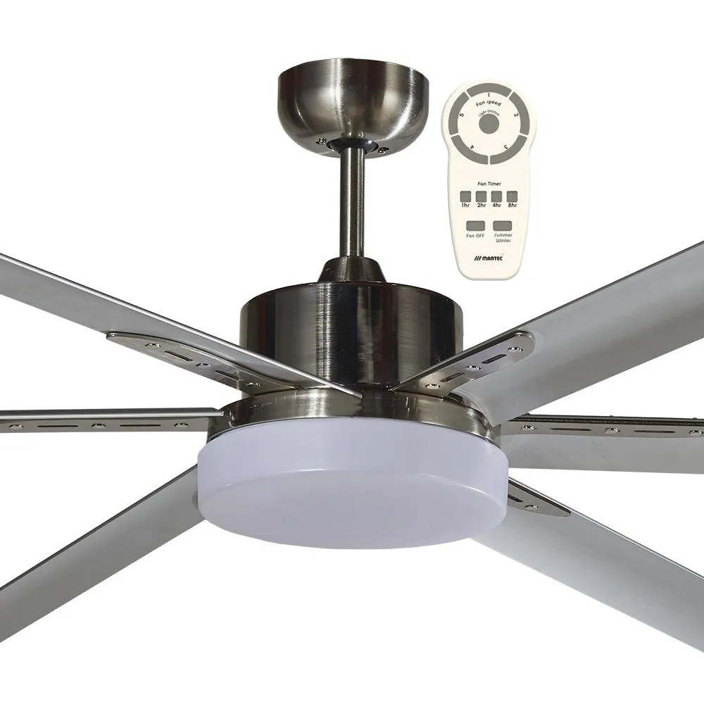 84" Albatross DC Ceiling Fan Black, White, Brushed Nickel w Light MAFML3XR   MAF210X Martec Lighting