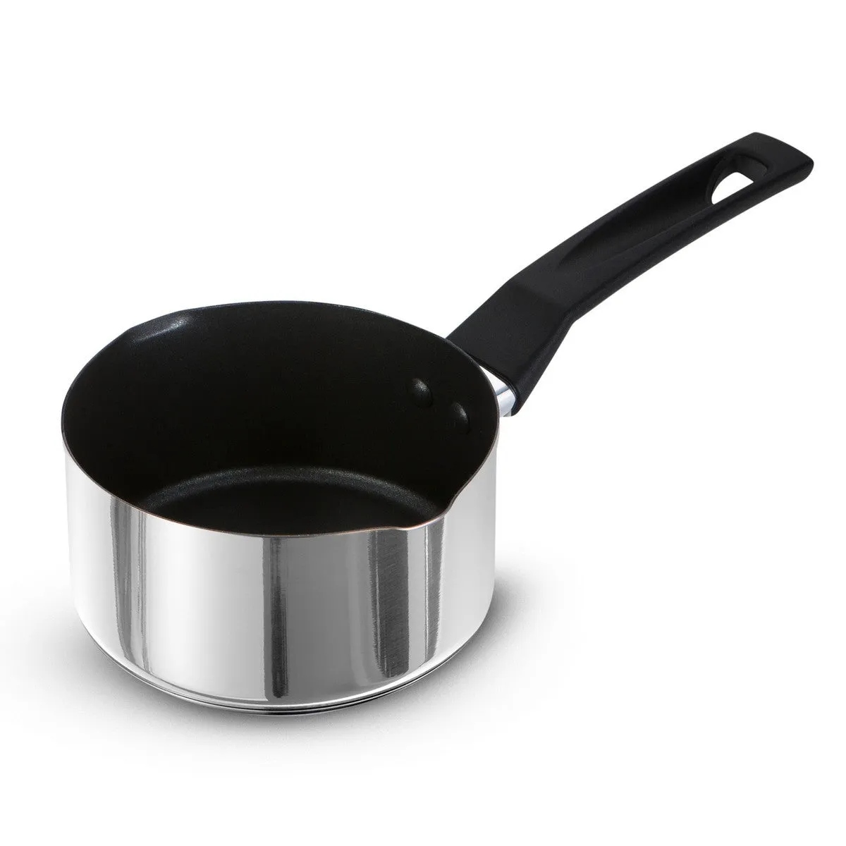 9 X Tougher: Non-Stick Stainless Steel Saucepans & Lid, Frying Pan, Milk Pan Set - 5 Pieces