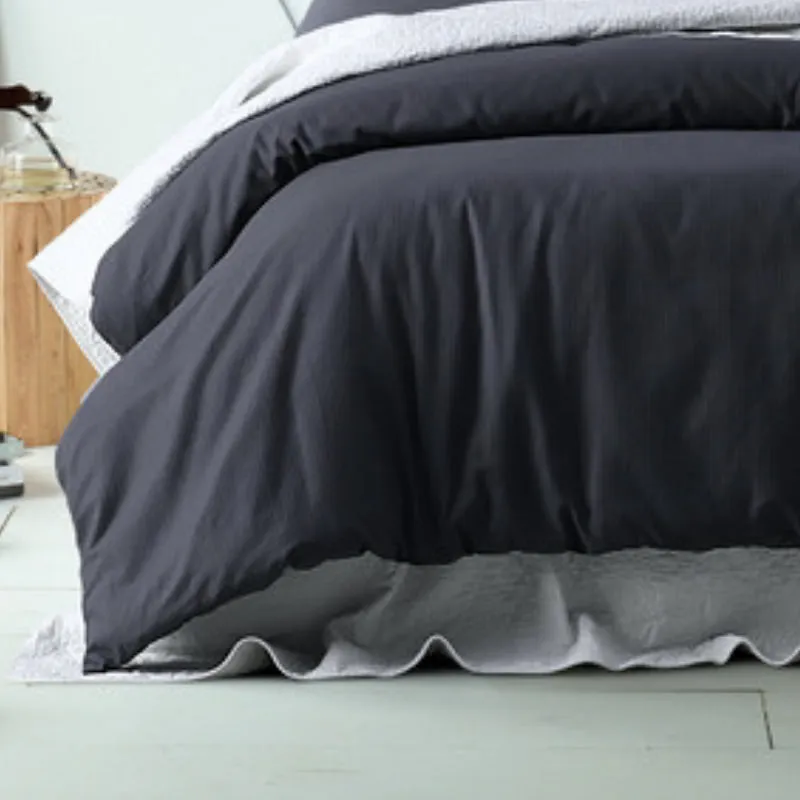 Accessorize Waffle Slate Quilt Cover Set