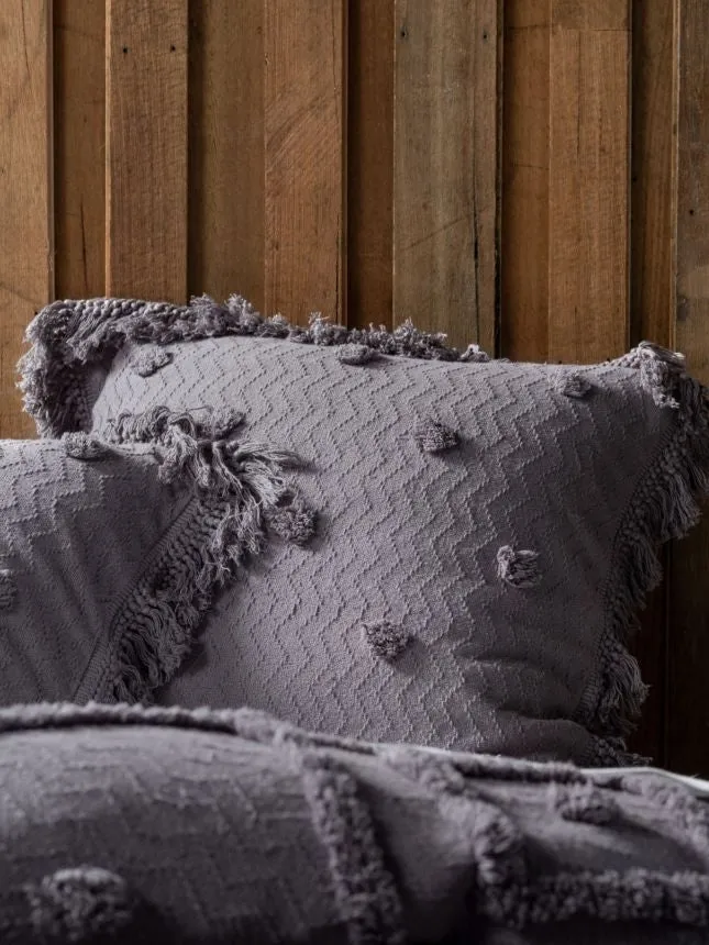 Adalyn Charcoal European Pillowcase by Linen House