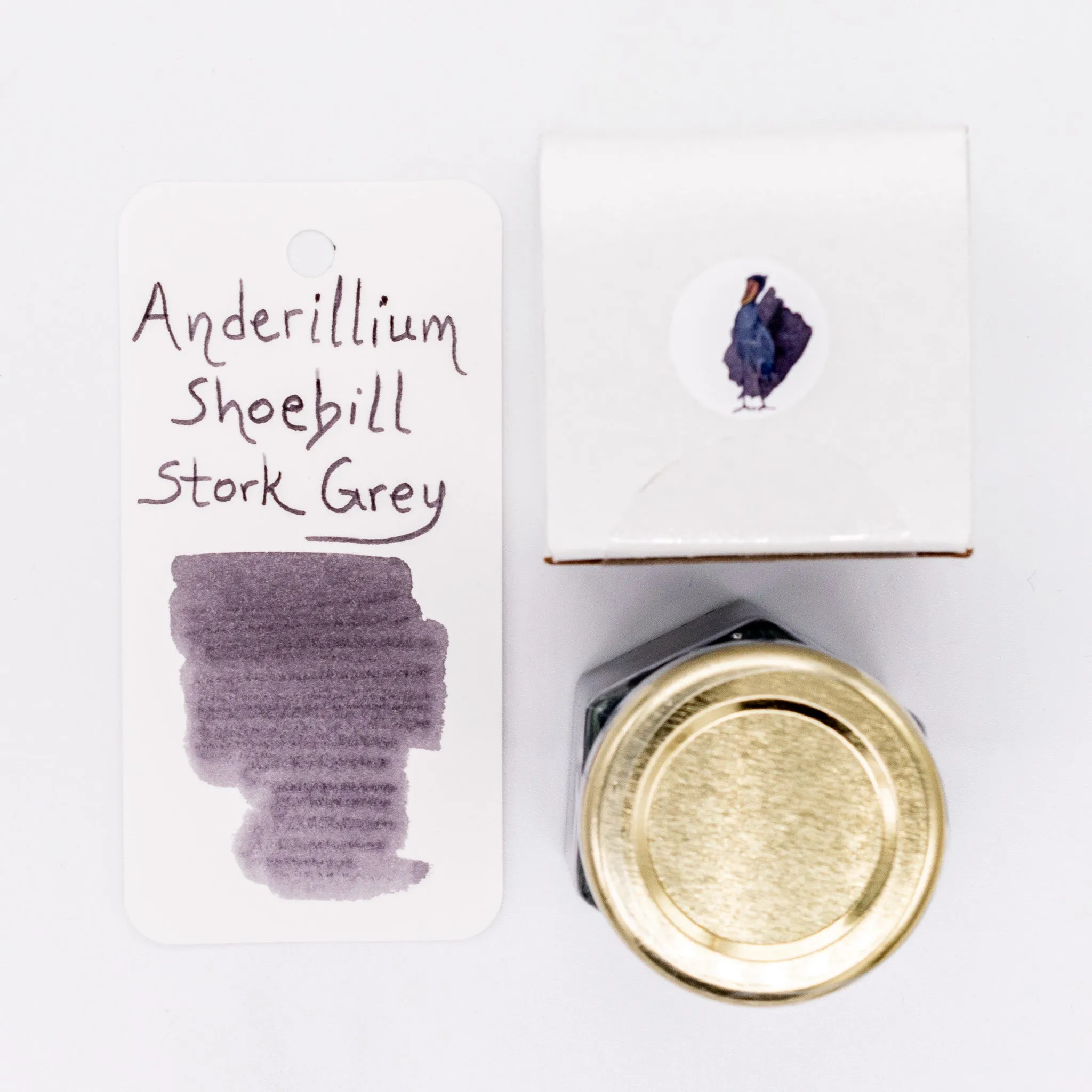 Anderillium Shoebill Stork Grey Ink Bottle