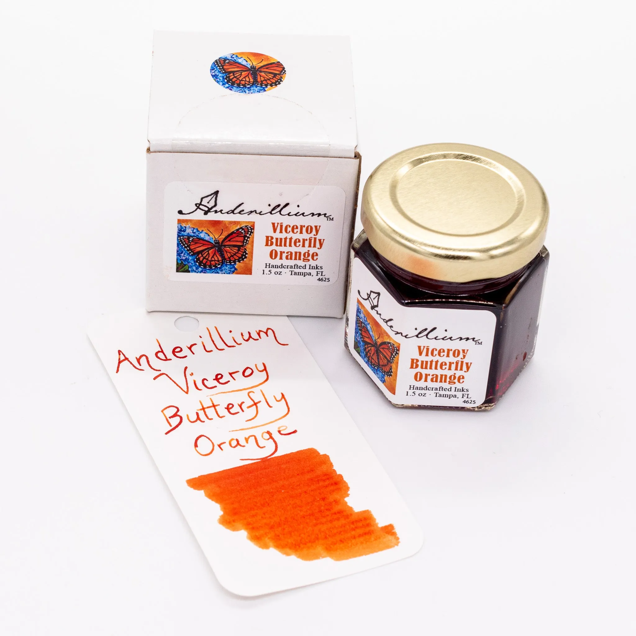 Anderillium Viceroy Butterfly Orange Ink Bottle