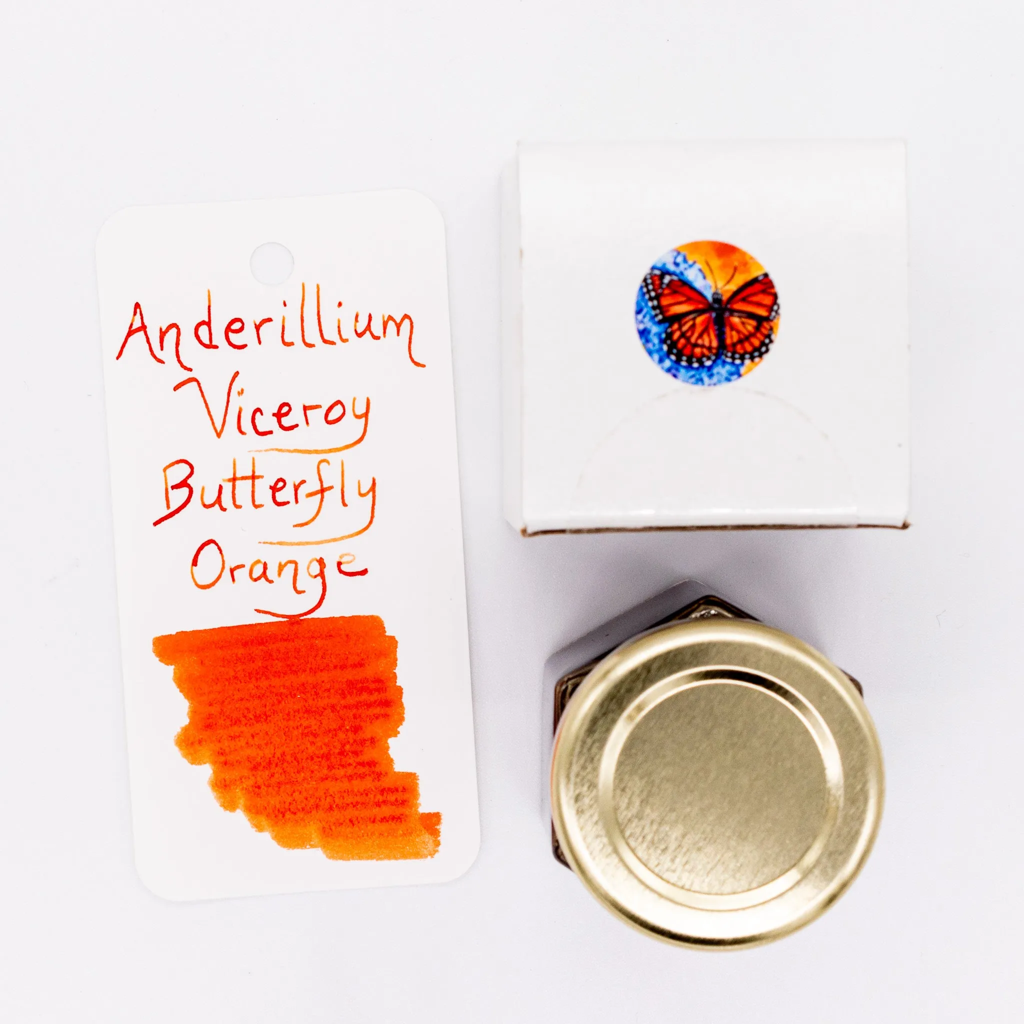 Anderillium Viceroy Butterfly Orange Ink Bottle