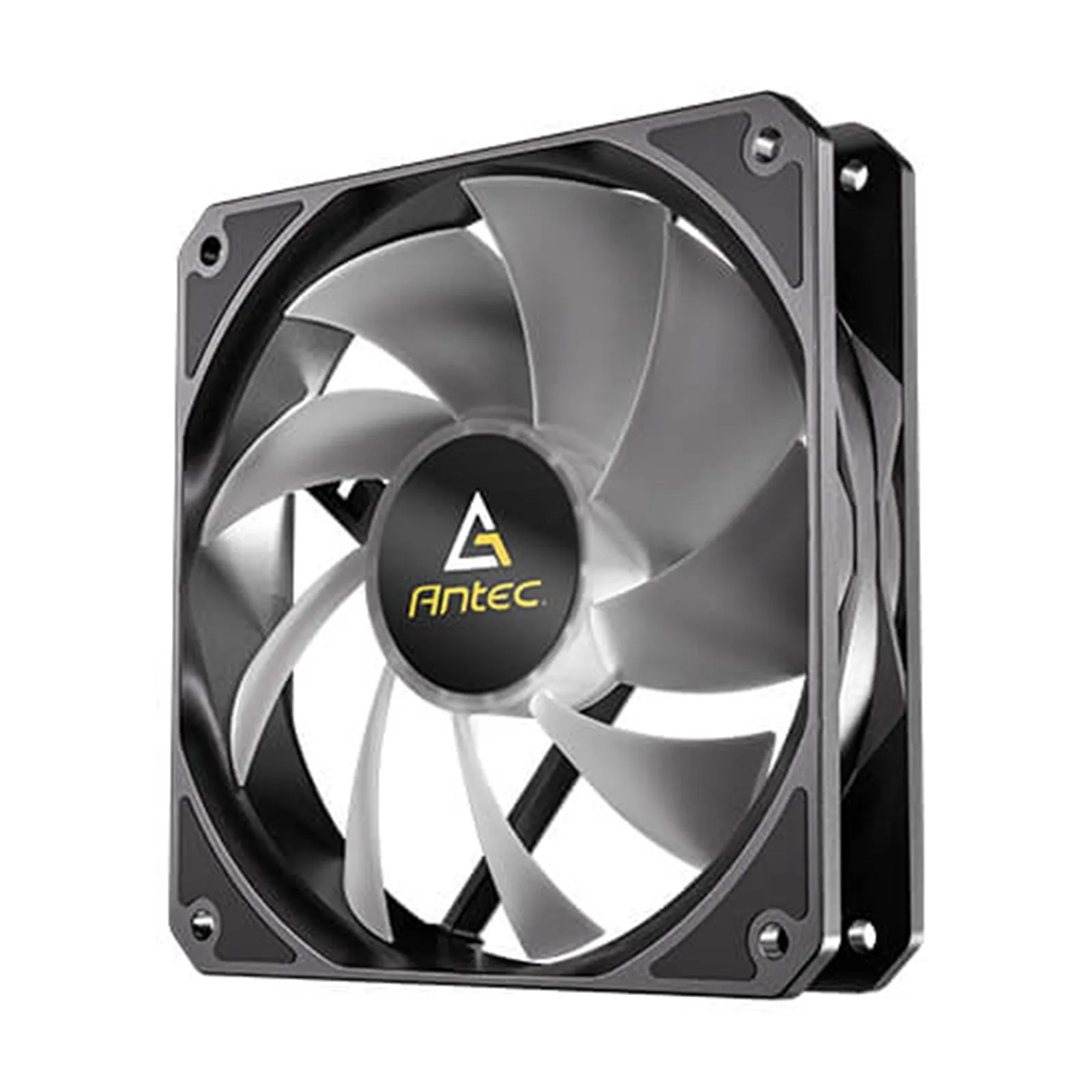 Antec P12R ARGB Reverse PWM 120mm Fan 3 pack - 4-Pin, Black, High-Airflow Cooling, 9-Blade Design with Anti-Vibration Pads