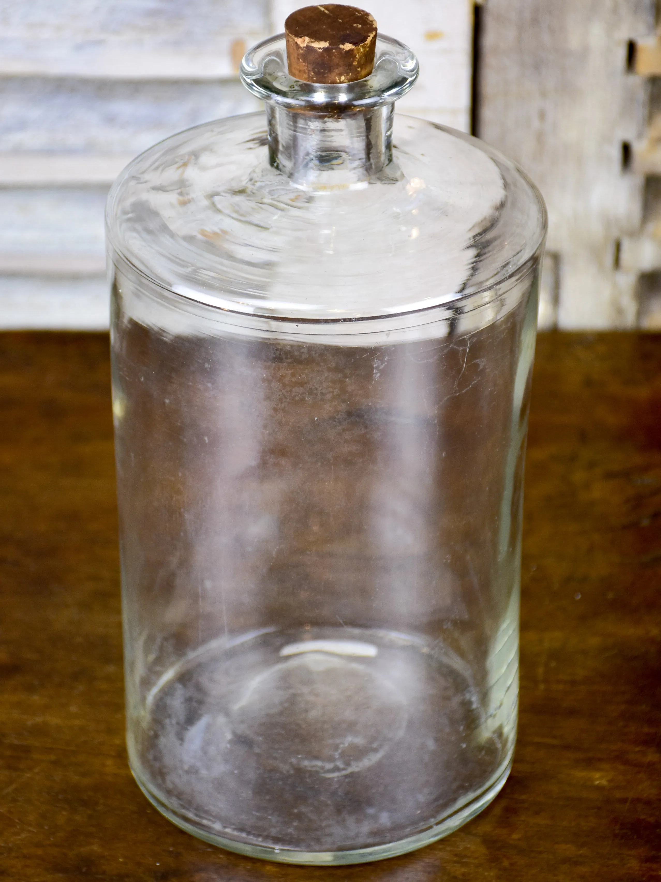 Antique French glass apothecary bottle