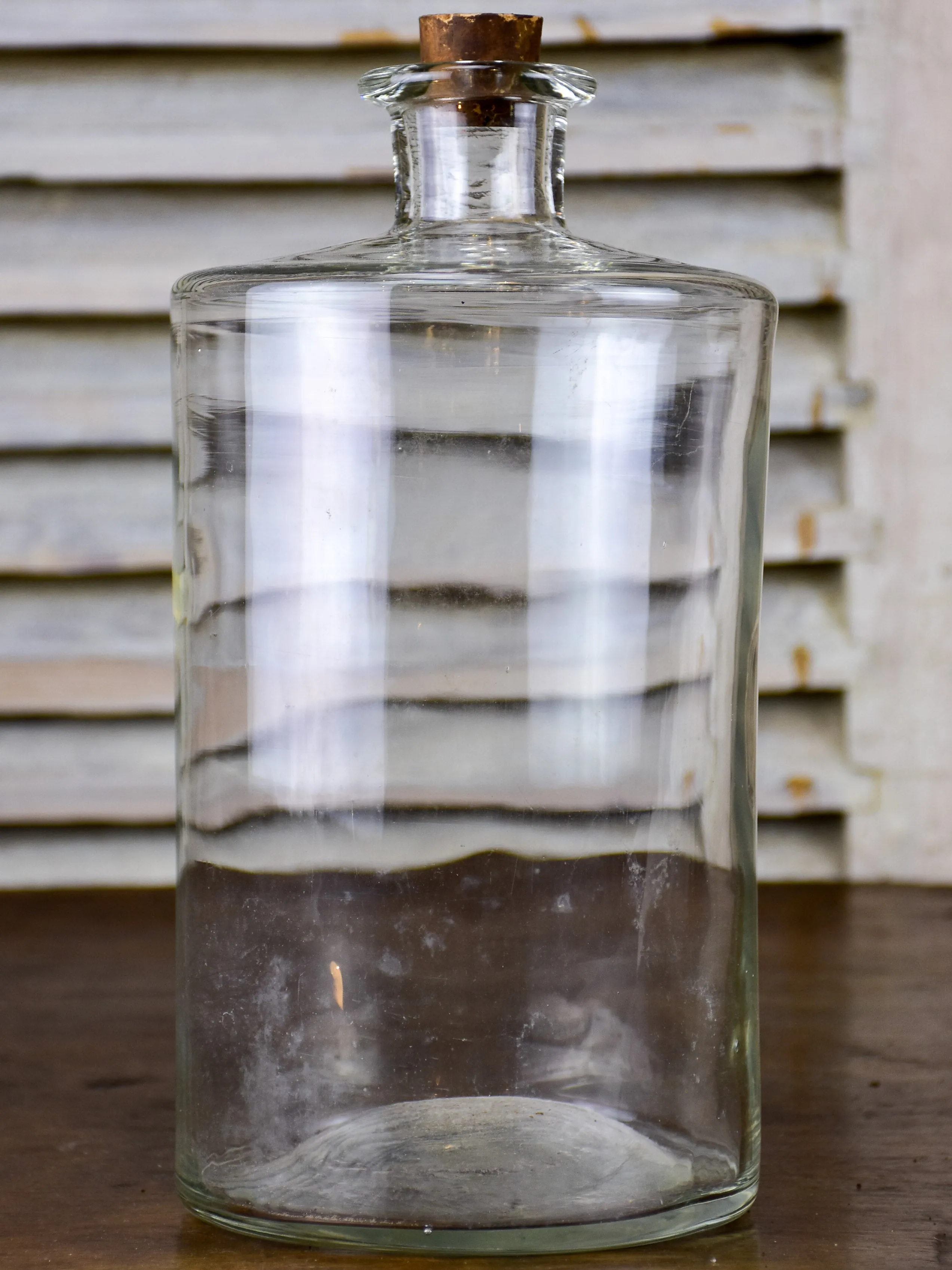 Antique French glass apothecary bottle