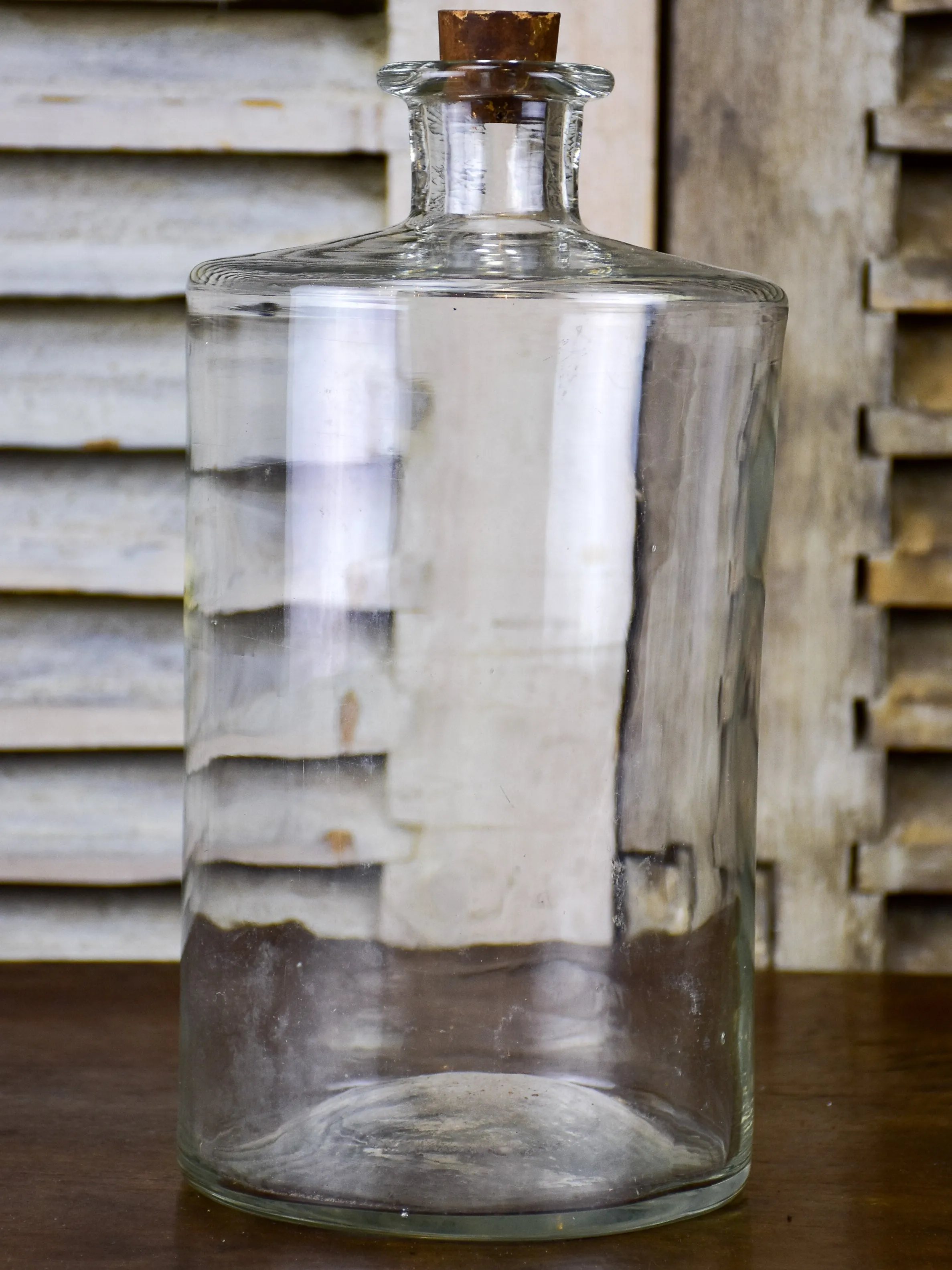 Antique French glass apothecary bottle