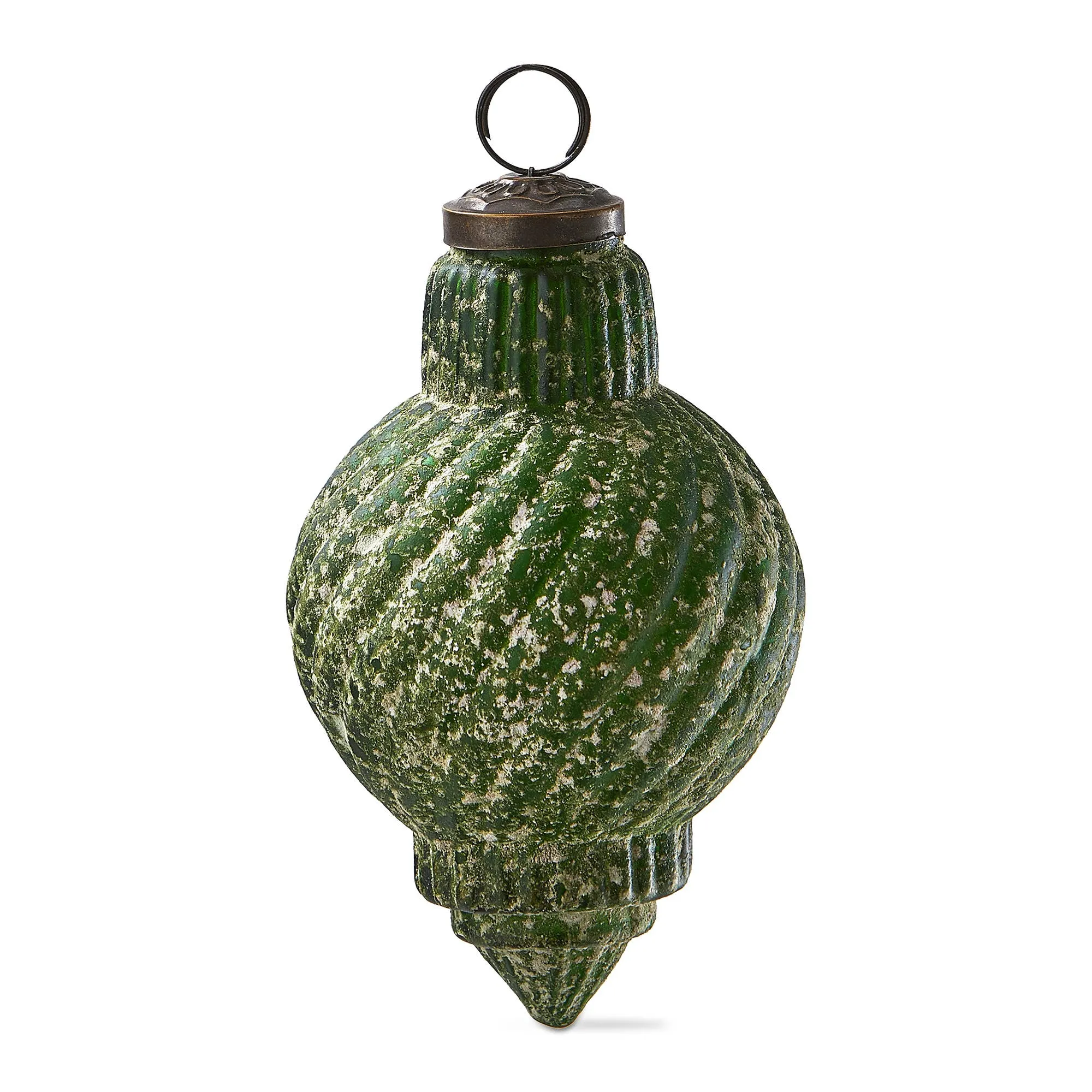 Antiqued Swirl Christmas Ornament