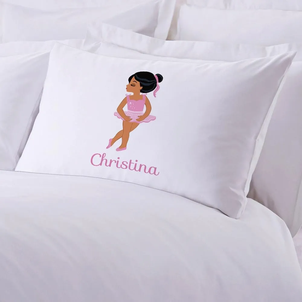 Ballerina Personalized Kids Sleeping Pillowcase