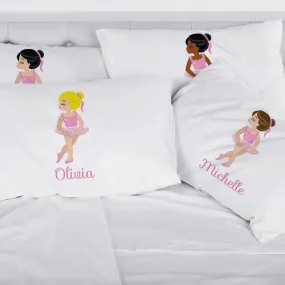 Ballerina Personalized Kids Sleeping Pillowcase