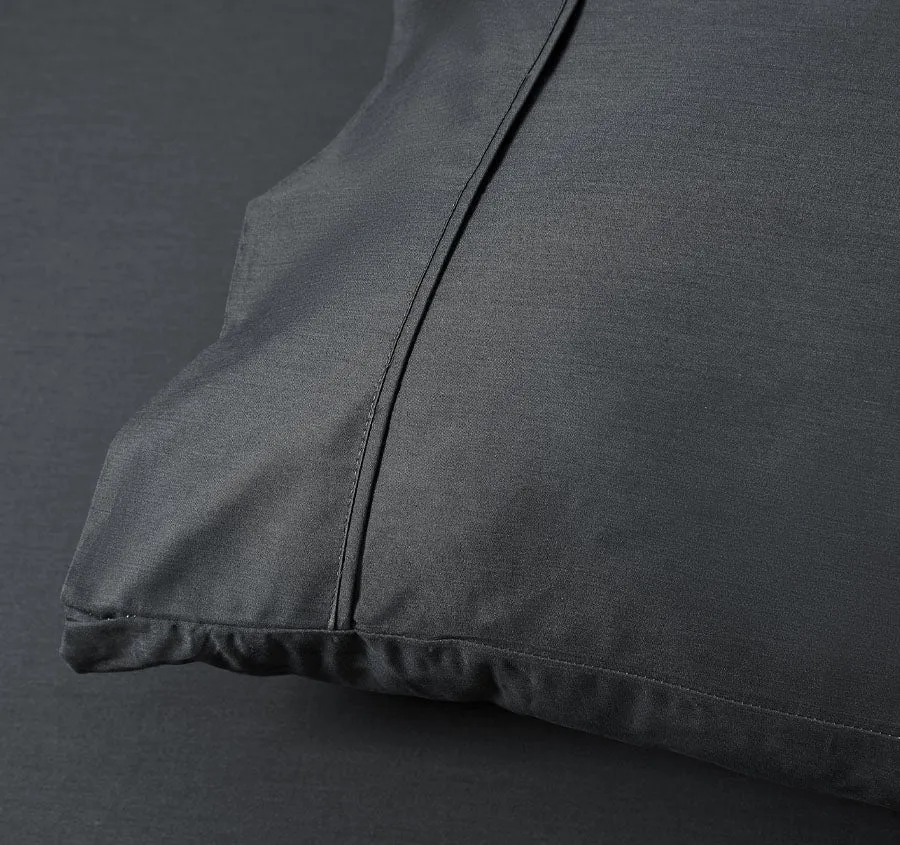 Bamboo Eco 400THC Cotton Queen Pillowcase Charcoal