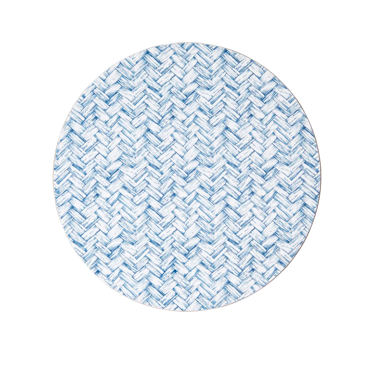 Basketweave Tablemat Blue