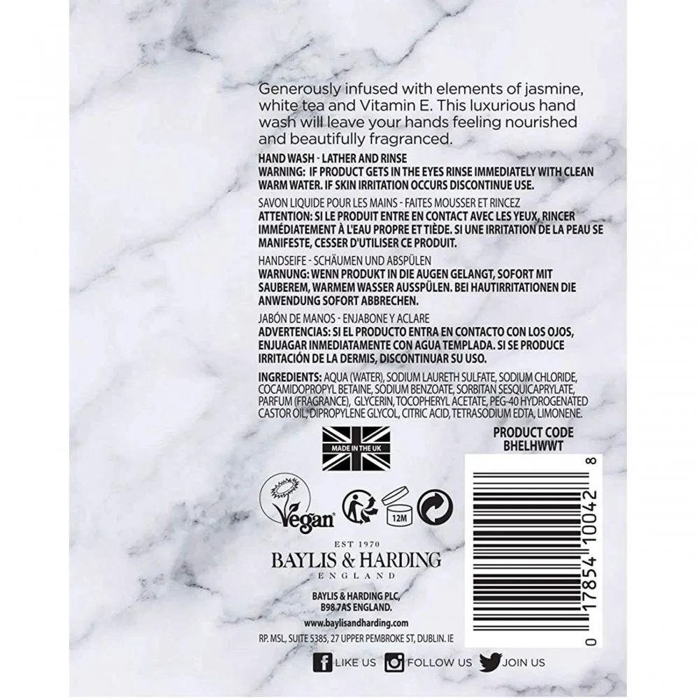 Baylis & Harding Elements Hand Wash White Tea & Neroli 500ml