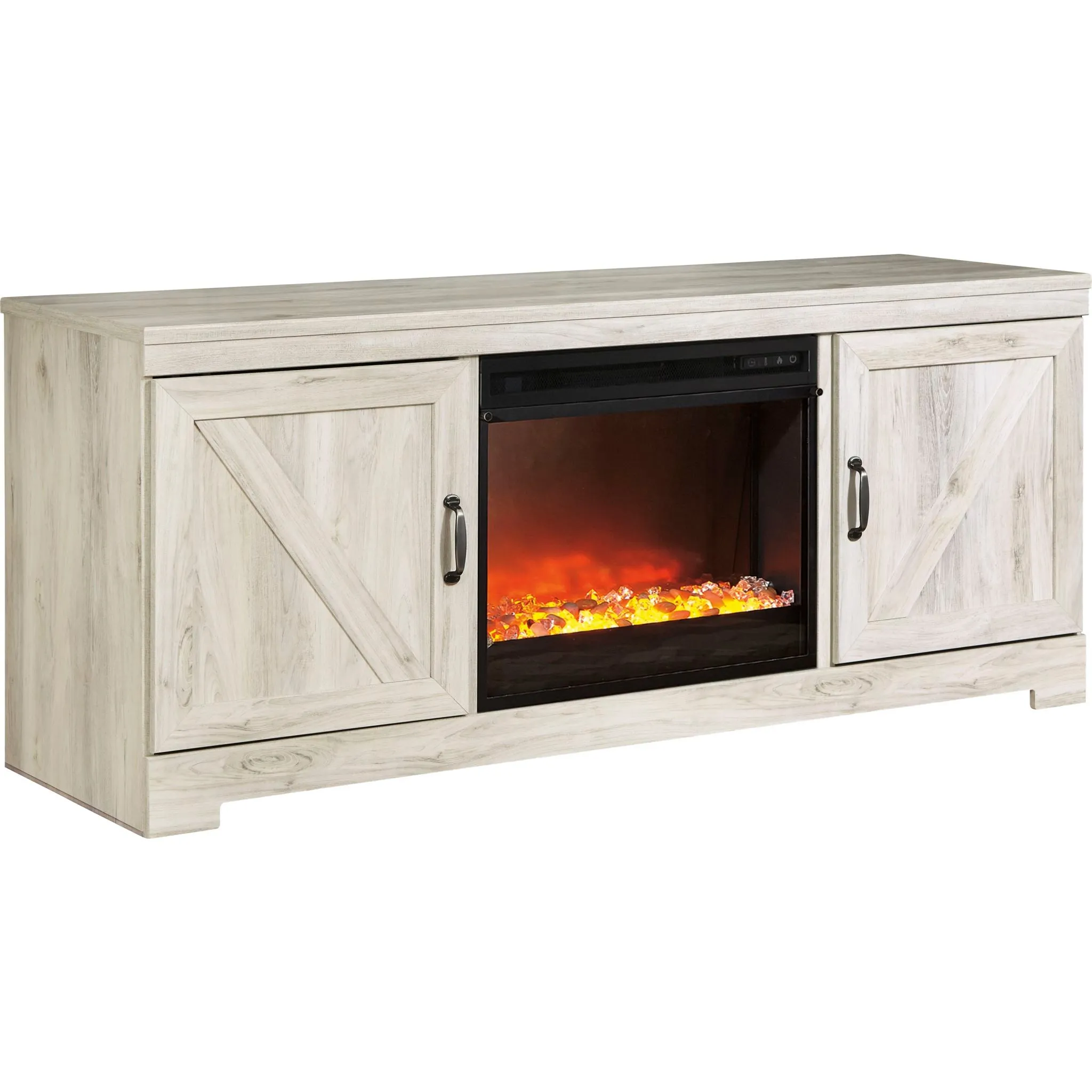 Bellaby Entertainment Unit with Fireplace - White Wash