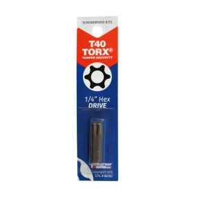 Best Way Tools Torx T40 X 1 in. L Screwdriver Bit Carbon Steel 1 pc