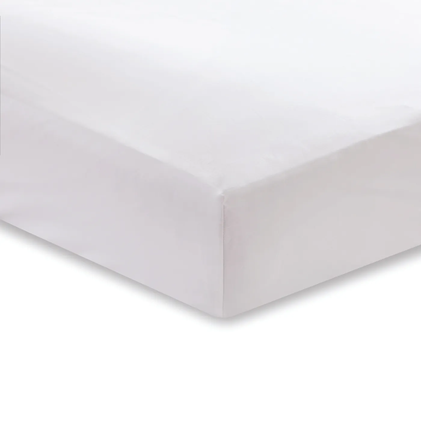 Bianca 400 TC Cotton Sateen Fitted Sheet/Pillowcase - White