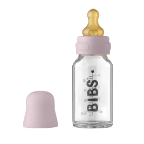 BIBS Baby Glass Bottle Complete Set 110ml | Dusky Lilac