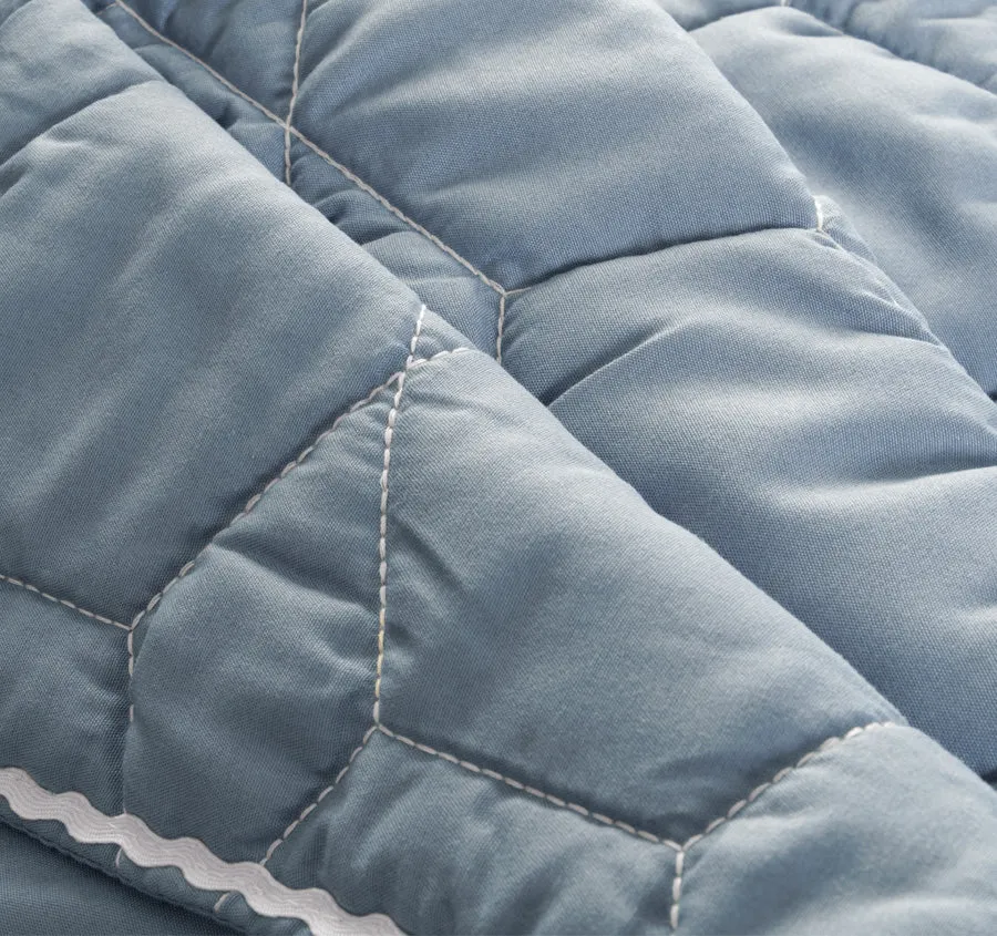 Bolston Coverlet Set Pale Blue