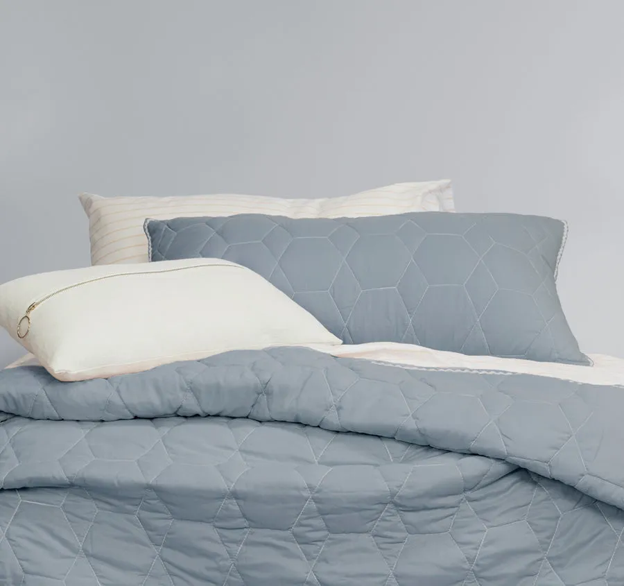 Bolston Coverlet Set Pale Blue