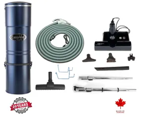 Canavac ACAN590 with SEBO Standard Central Vacuum Kit with ET-1F2 12" Power Head Designed for Hard Floors and Low-High Pile Carpeting (30Ft, 35Ft Hose)