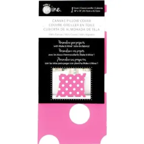 Canvas Pillow Cover 18in x 18in Pink Dot