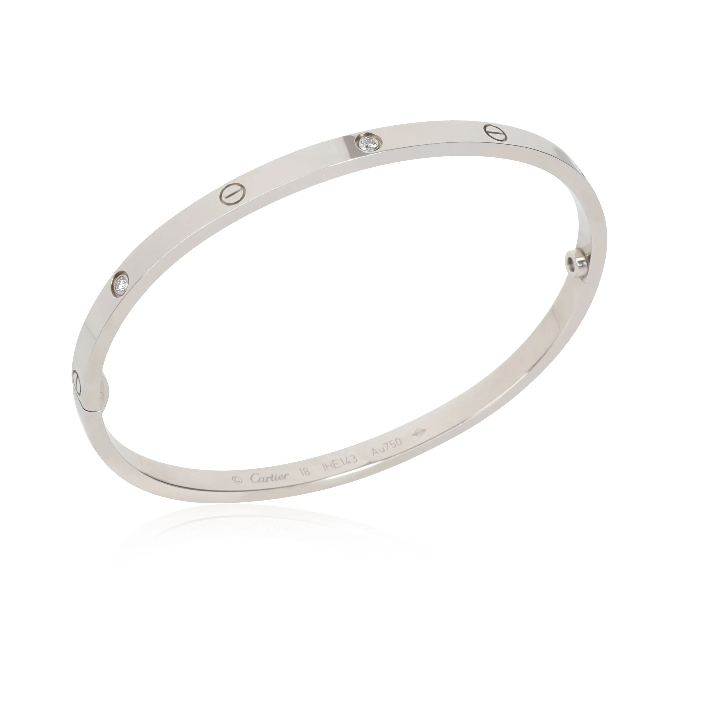 Cartier Love Diamond Bracelet in 18K White Gold SM 0.15 CTW