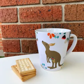 Ceramic Mug - Kangaroo White Background by Suki McMaster