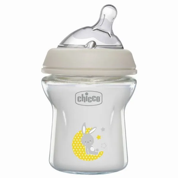 Chicco Natural Feeling Glass Bottle Slow Flow 0m 