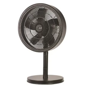 Click 30cm 5 Blades Matte Black Drum Table Fan / FT-30MD / 3 Speed Settings